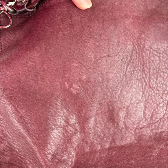 Vintage Cole Haan Avery satchel shoulder bag in oxblood leather. - Picture 4 of 16